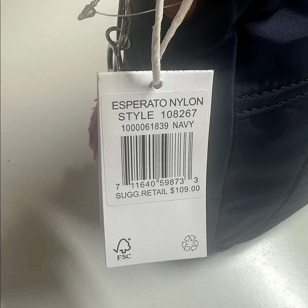 The Sak Esperato Nylon Hobo Crossbody Navy NWT - Picture 9 of 11